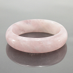 Браслет-кольцо "Каришма" цельный из розового кварца 56мм. 
